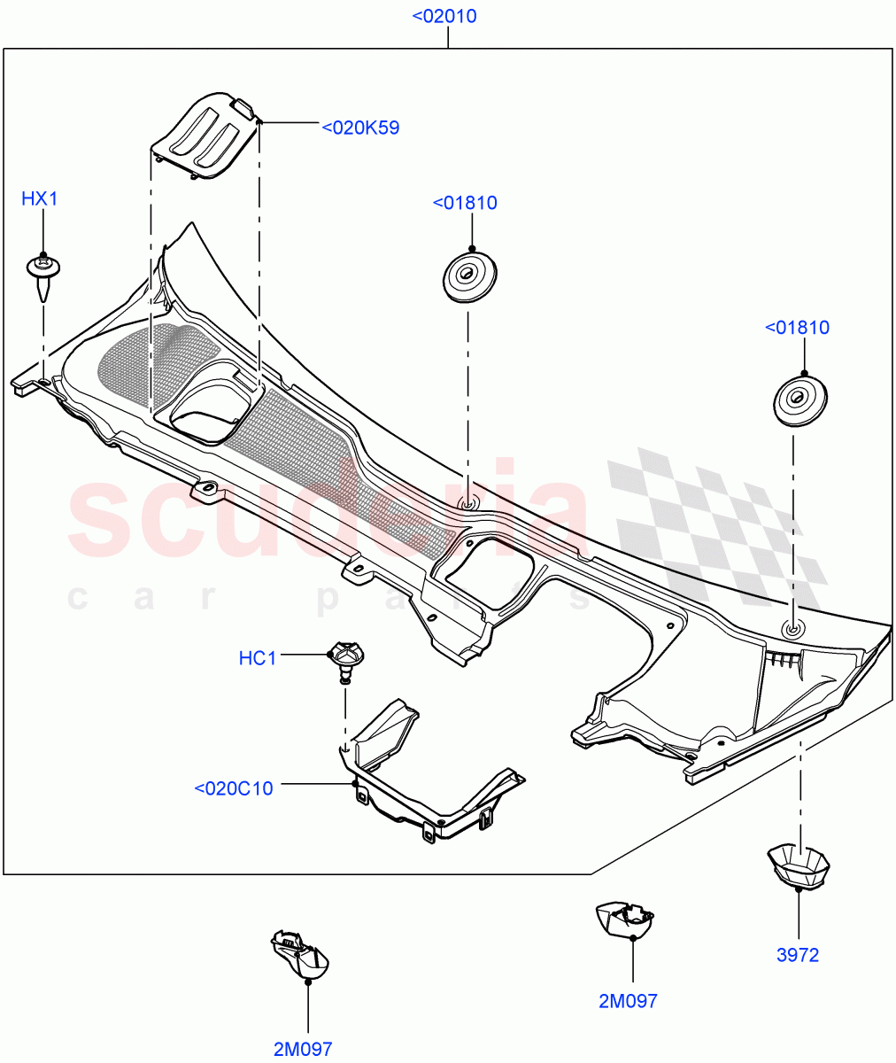 Cowl/Panel And Related Parts (Changsu (China)) ((V) FROMEG000001) of Land Rover Land Rover Range Rover Evoque (2012-2018) [2.0 Turbo Diesel]