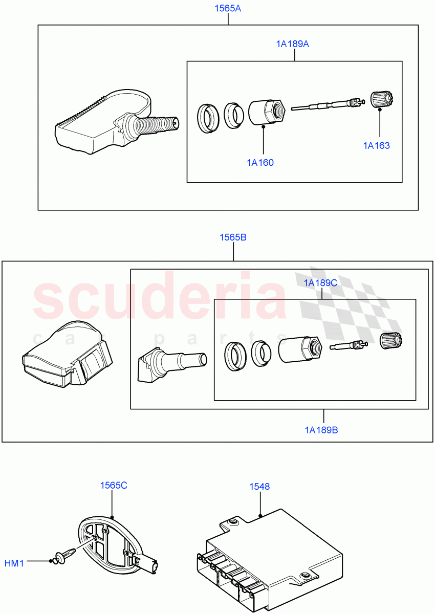 Tyre Pressure Monitor System((V)FROM6A000001,(V)TO9A999999) of Land Rover Land Rover Range Rover Sport (2005-2009) [3.6 V8 32V DOHC EFI Diesel]