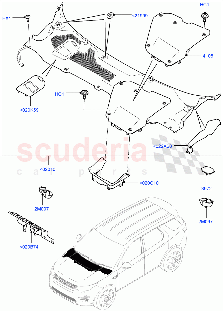 Cowl/Panel And Related Parts (Itatiaia (Brazil)) ((V) FROMGT000001) of Land Rover Land Rover Discovery Sport (2015+) [2.0 Turbo Petrol GTDI]