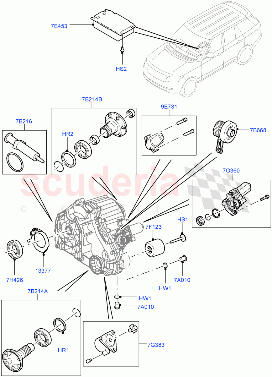 Transfer Drive Components (With 2 Spd Trans Case With Ctl Trac) ((V) TOGA999999) of Land Rover Land Rover Range Rover (2012-2021) [5.0 OHC SGDI NA V8 Petrol]