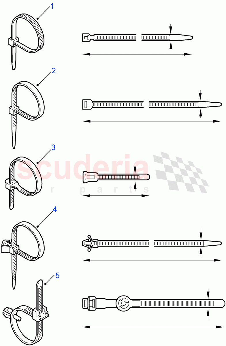 Cable Ties((V)FROM7A000001) of Land Rover Land Rover Defender (2007-2016)