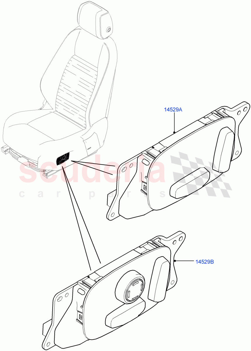 Switches (Seats) (Changsu (China)) ((V) FROMFG000001, (V) TOHG379387) of Land Rover Land Rover Discovery Sport (2015+) [1.5 I3 Turbo Petrol AJ20P3]