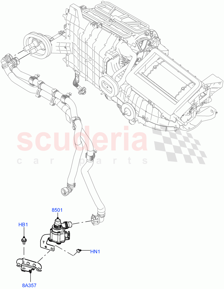 Auxiliary Circulation Coolant Pump (2.0L AJ21D4 Diesel Mid) ((V) FROMMA000001) of Land Rover Land Rover Range Rover Velar (2017+) [5.0 OHC SGDI SC V8 Petrol]