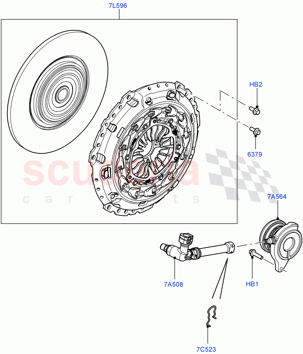 Clutch (6 Speed Manual Trans M66 - AWD, Halewood (UK), 6-Speed Manual Transaxle - M66 2WD, 6 Speed Manual Trans-JLR M66 2WD) of Land Rover Land Rover Range Rover Evoque (2012-2018) [2.0 Turbo Diesel]