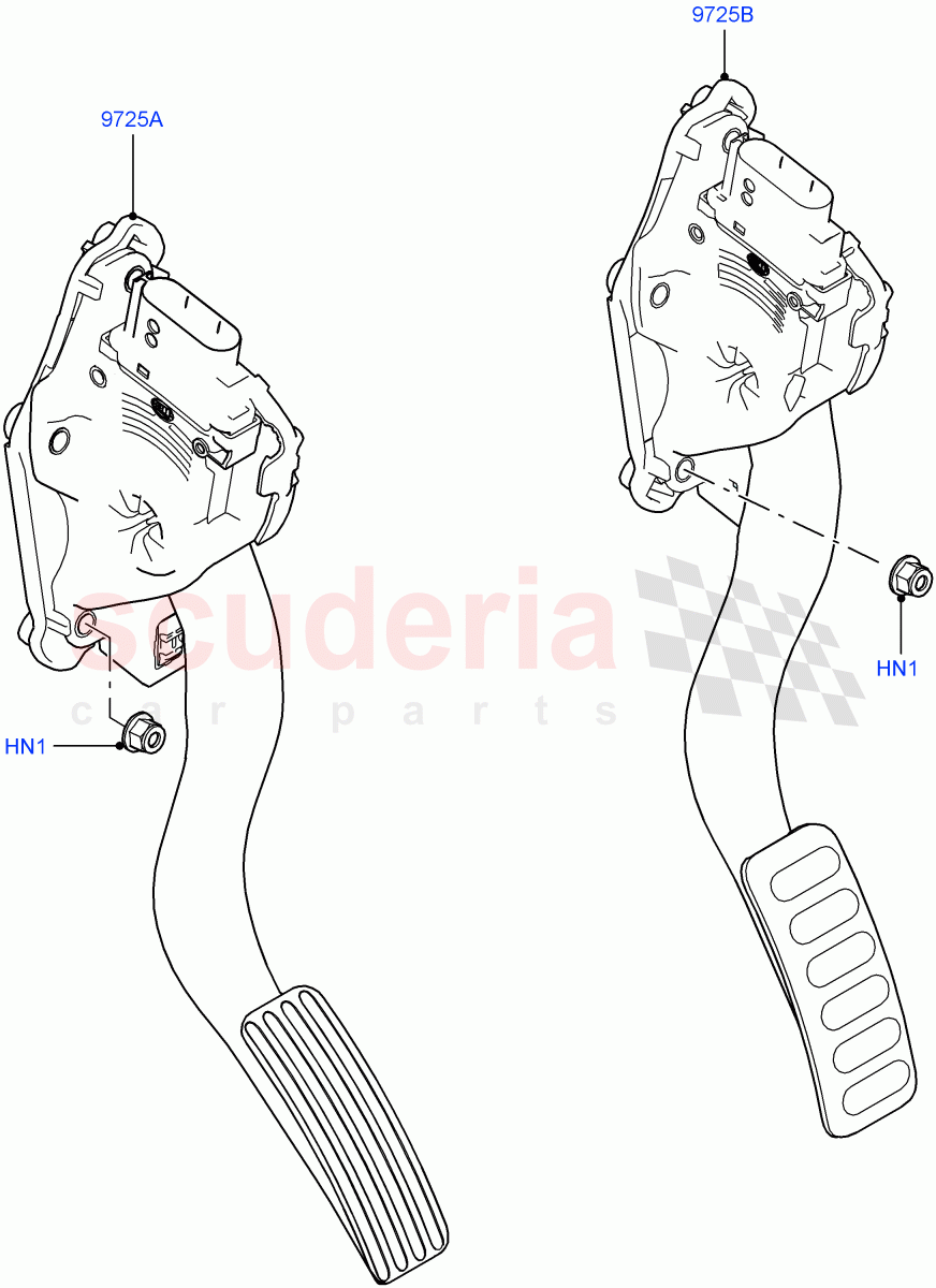 Accelerator/Injection Pump Controls(5.0L OHC SGDI SC V8 Petrol - AJ133,5.0 Petrol AJ133 DOHC CDA,5.0L P AJ133 DOHC CDA S/C Enhanced) of Land Rover Land Rover Range Rover Sport (2014+) [5.0 OHC SGDI SC V8 Petrol]