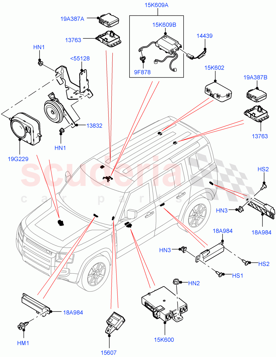 Anti-Theft Alarm Systems of Land Rover Land Rover Defender (2020+) [2.0 Turbo Diesel]