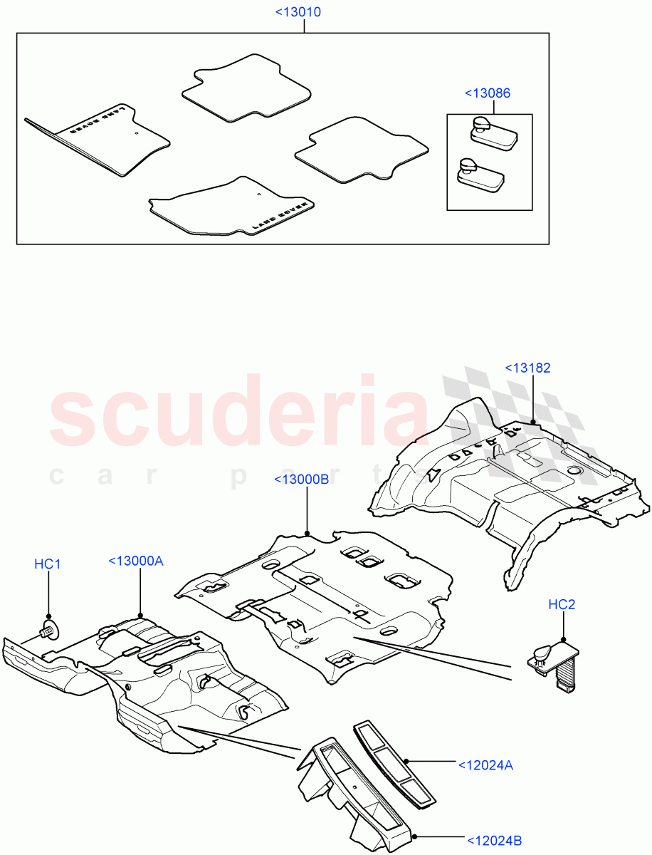 Floor Trim((V)FROMAA000001) of Land Rover Land Rover Discovery 4 (2010-2016) [3.0 DOHC GDI SC V6 Petrol]