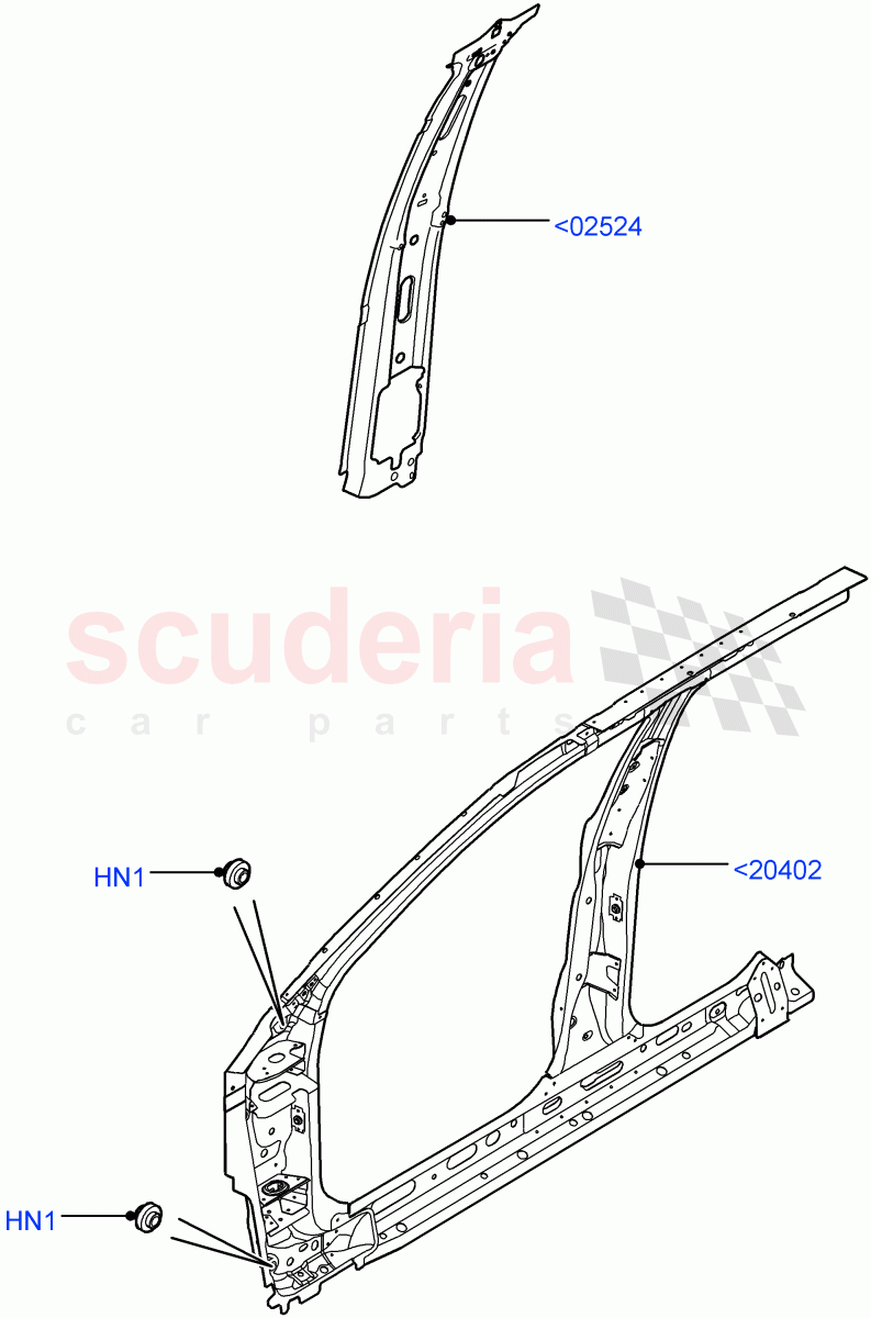 Side Panels - Inner (Front) (5 Door, Halewood (UK), 3 Door) of Land Rover Land Rover Range Rover Evoque (2012-2018) [2.2 Single Turbo Diesel]