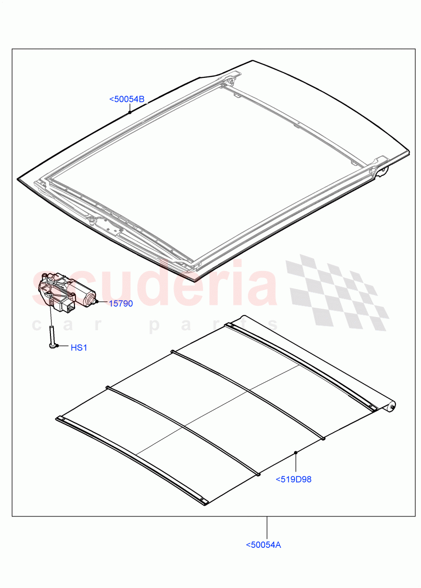 Panoramic Glass Roof (Changsu (China)) ((V) FROMEG000001) of Land Rover Land Rover Range Rover Evoque (2012-2018) [2.0 Turbo Petrol GTDI]