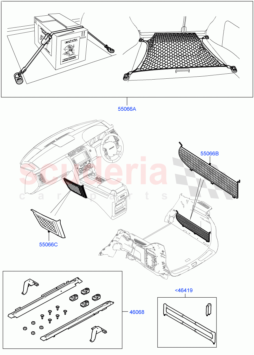 Load Retention Systems(Nitra Plant Build, Solihull Plant Build) of Land Rover Land Rover Discovery 5 (2017+) [3.0 Diesel 24V DOHC TC]