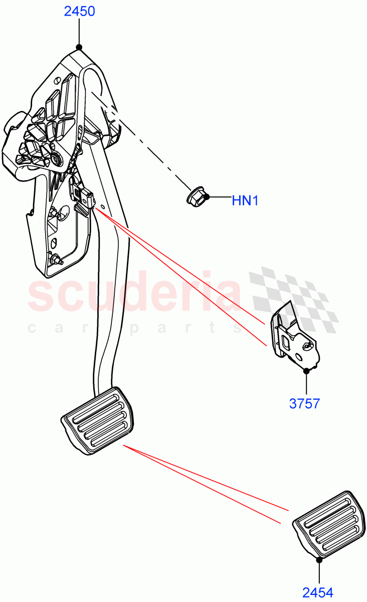 Brake And Clutch Controls(Changsu (China))((V)FROMMG575835) of Land Rover Land Rover Range Rover Evoque (2019+) [2.0 Turbo Diesel AJ21D4]