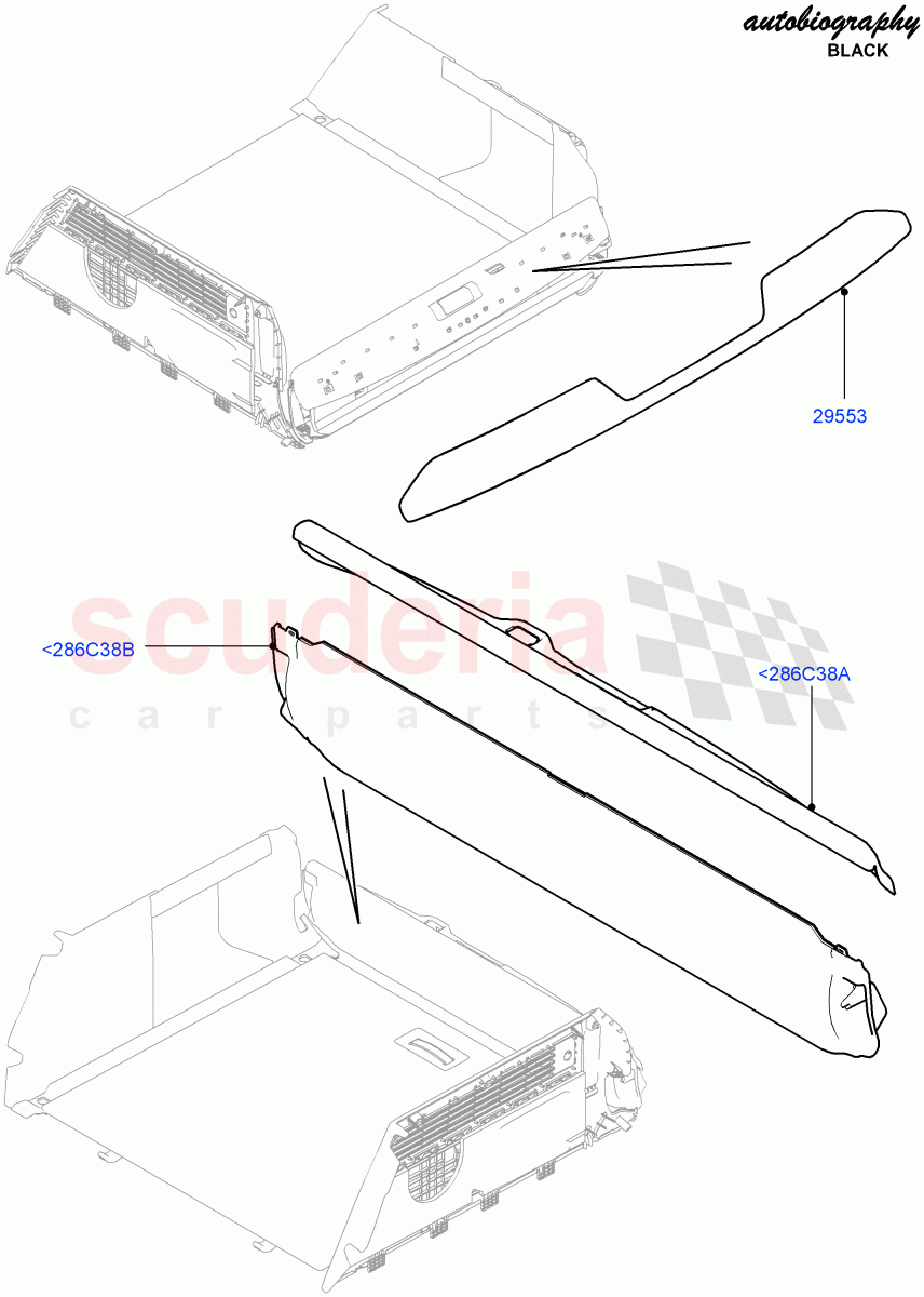 Back Door/Tailgate Trim Panels (Autobiography Black / SV Autobiography) (Bright Trunk Lid Finisher, Trunk Lid Finisher - Graphite Atlas, Trunk Lid Finisher - Atlas) ((V) FROMEA000001) of Land Rover Land Rover Range Rover (2012-2021) [4.4 DOHC Diesel V8 DITC]