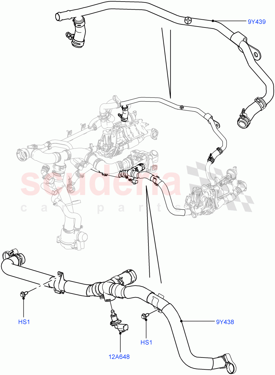 EGR Cooling System(3.0 V6 Diesel Electric Hybrid Eng)((V)FROMFA000001) of Land Rover Land Rover Range Rover Sport (2014+) [3.0 Diesel 24V DOHC TC]