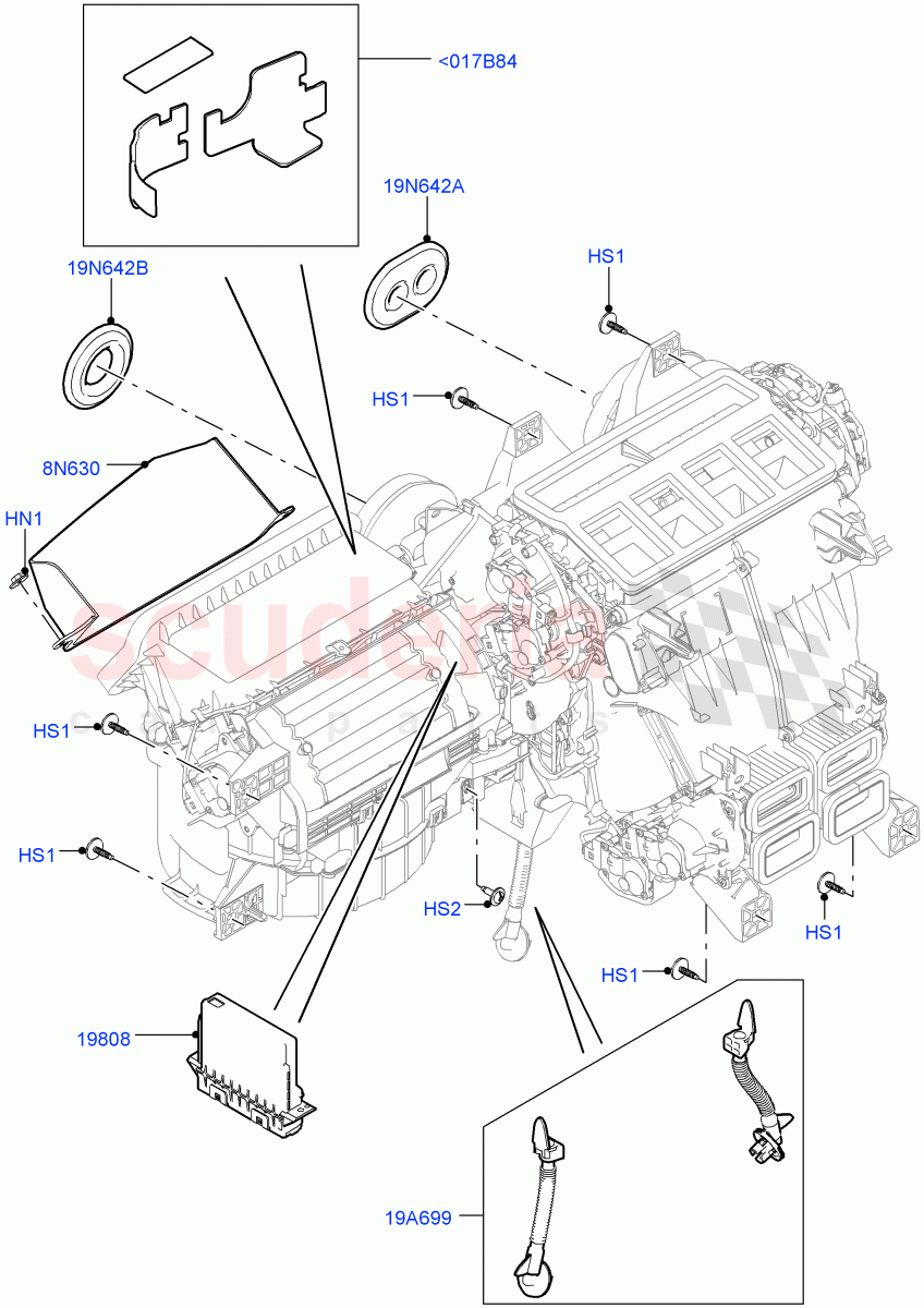 Heater/Air Cond.External Components (Main Unit) of Land Rover Land Rover Range Rover (2012-2021) [3.0 I6 Turbo Petrol AJ20P6]