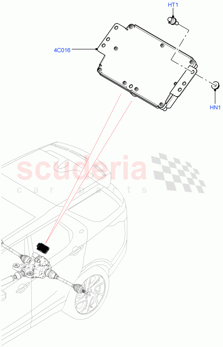 Rear Axle Modules And Sensors (Solihull Plant Build) (Electronic Locking Differential) ((V) FROMHA000001) of Land Rover Land Rover Discovery 5 (2017+) [3.0 DOHC GDI SC V6 Petrol]