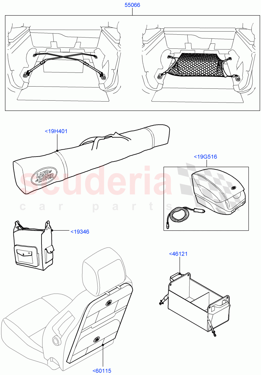Accessory Stowage Kits (Accessory) ((V) FROMAA000001) of Land Rover Land Rover Discovery 4 (2010-2016) [3.0 DOHC GDI SC V6 Petrol]