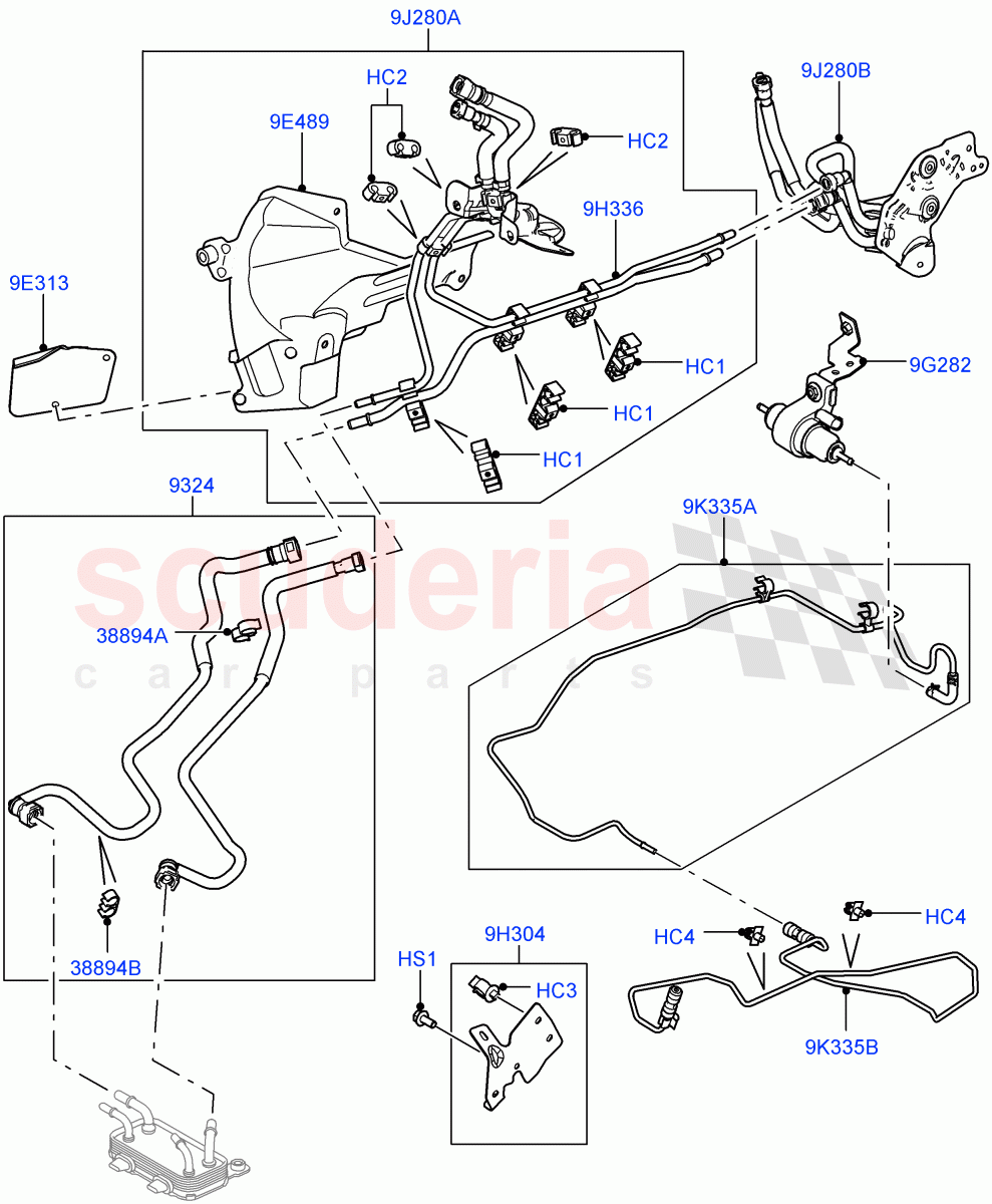 Fuel Lines (3.6L V8 32V DOHC EFi Diesel Lion) ((V) FROMAA000001) of Land Rover Land Rover Range Rover Sport (2010-2013) [3.6 V8 32V DOHC EFI Diesel]