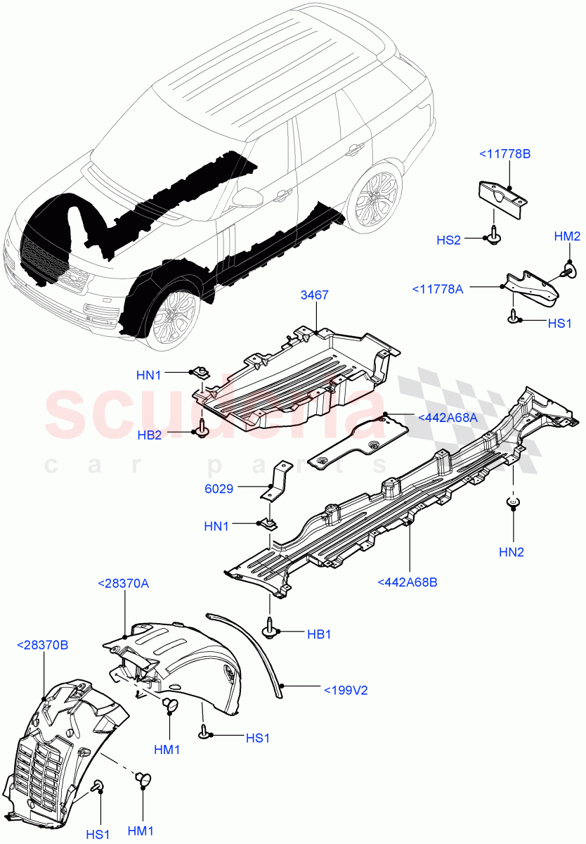 Front Panels, Aprons & Side Members(Apron) of Land Rover Land Rover Range Rover (2012-2021) [2.0 Turbo Petrol AJ200P]