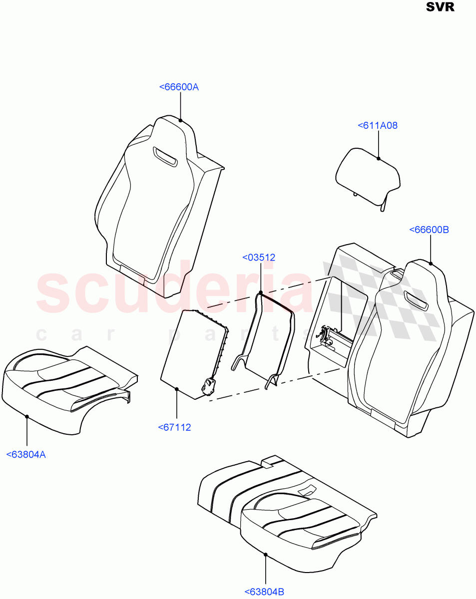 Rear Seat Covers(SVR Version,SVR)((V)FROMFA000001) of Land Rover Land Rover Range Rover Sport (2014+) [2.0 Turbo Diesel]