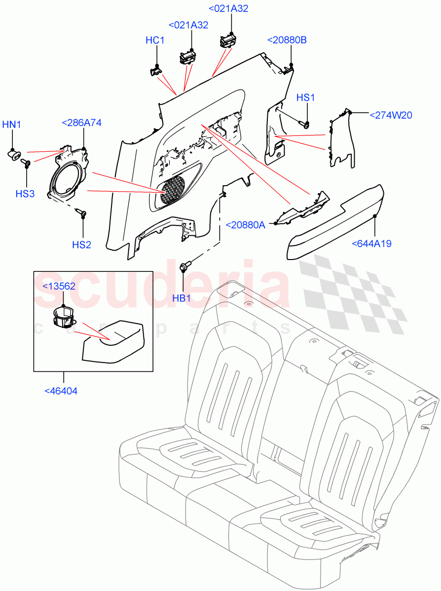 Side Trim (Quarter Trim Panel) (Short Wheelbase) of Land Rover Land Rover Defender (2020+) [5.0 OHC SGDI SC V8 Petrol]
