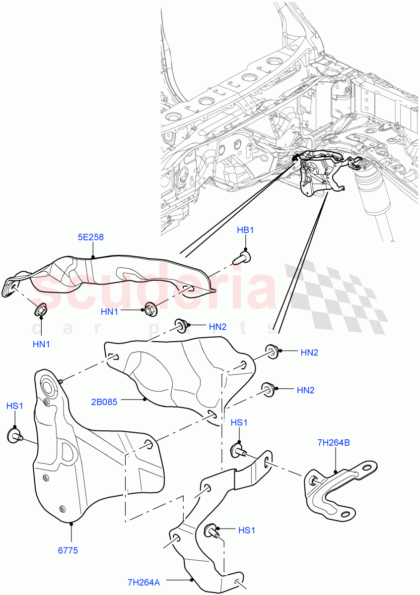 Splash And Heat Shields(Body)((V)FROMAA000001) of Land Rover Land Rover Discovery 4 (2010-2016) [5.0 OHC SGDI NA V8 Petrol]