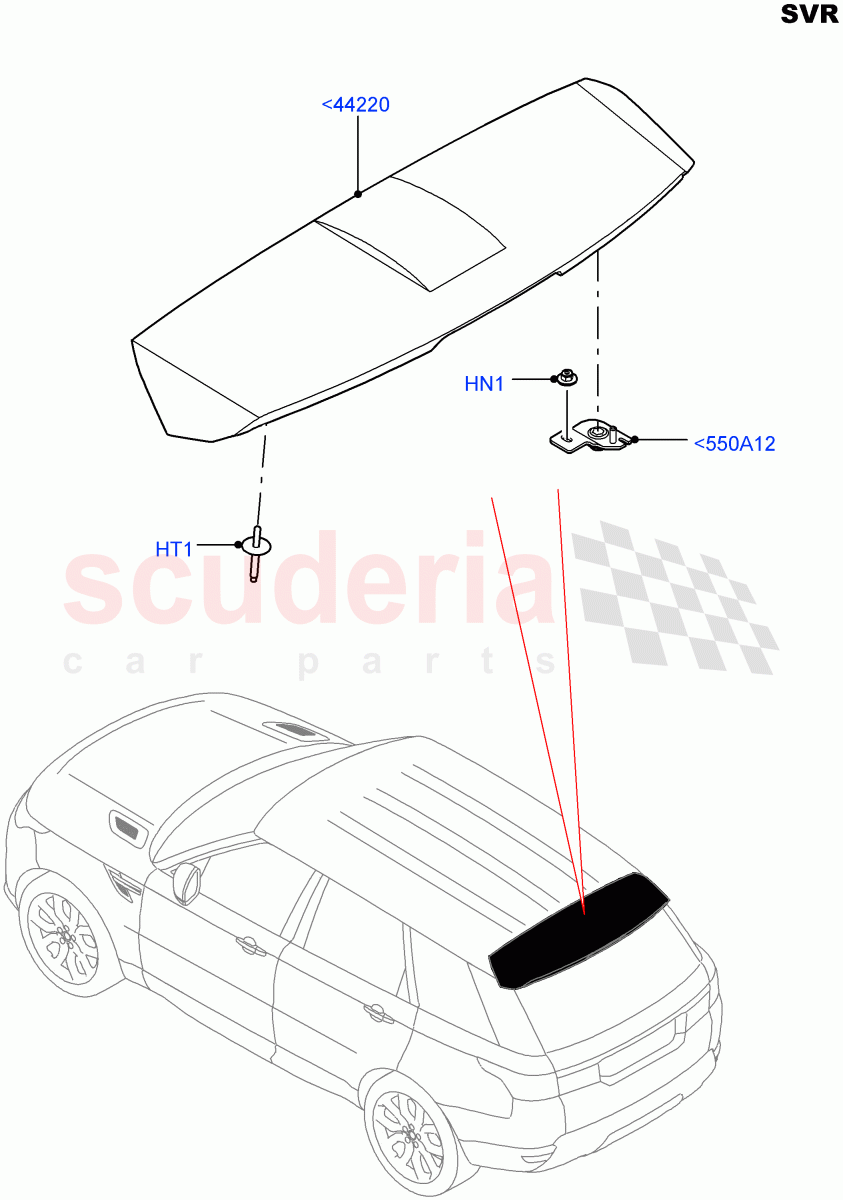 Spoiler And Related Parts(SVR Version,SVR)((V)FROMFA000001) of Land Rover Land Rover Range Rover Sport (2014+) [3.0 DOHC GDI SC V6 Petrol]