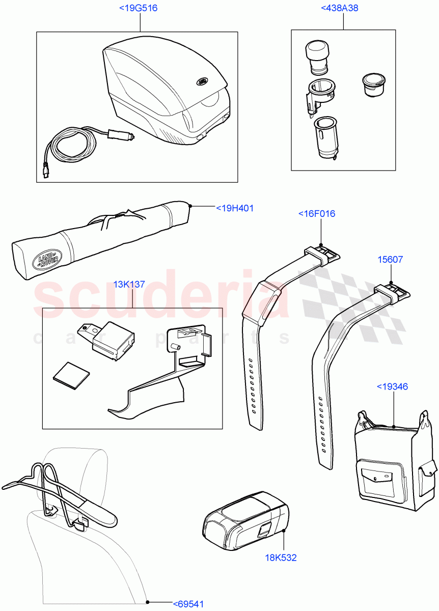 Touring Accessories (Solihull Plant Build, Nitra Plant Build) of Land Rover Land Rover Discovery 5 (2017+) [2.0 Turbo Diesel]