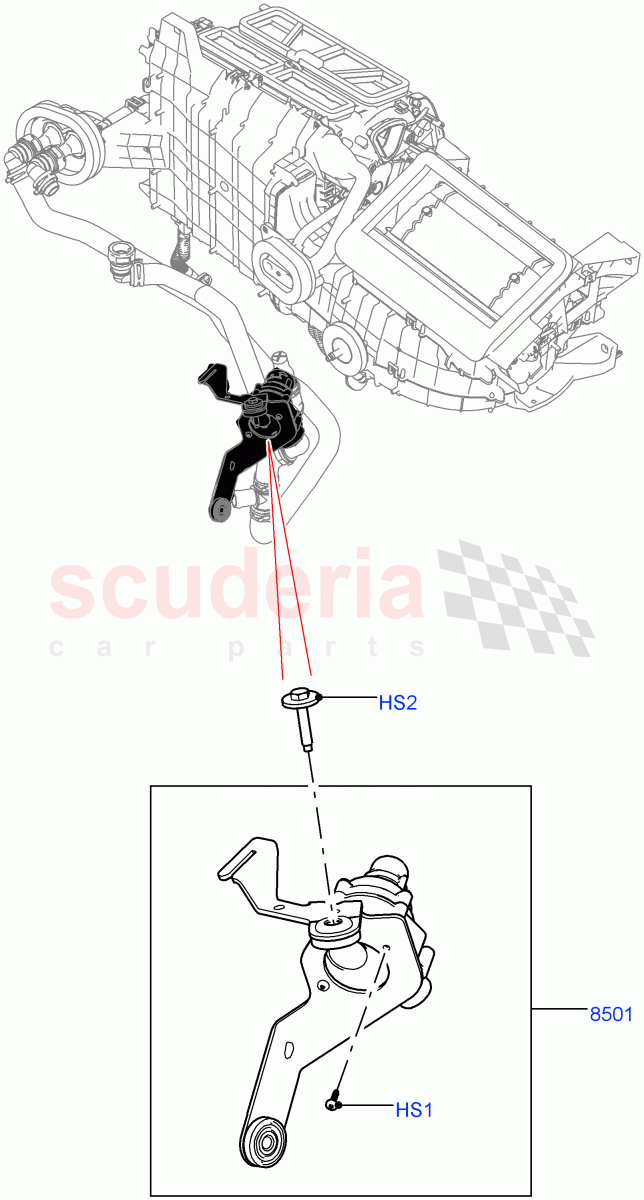 Auxiliary Circulation Coolant Pump(2.0L I4 Mid DOHC AJ200 Petrol,2.0L I4 High DOHC AJ200 Petrol,2.0L AJ200P Hi PHEV) of Land Rover Land Rover Range Rover Velar (2017+) [3.0 I6 Turbo Petrol AJ20P6]