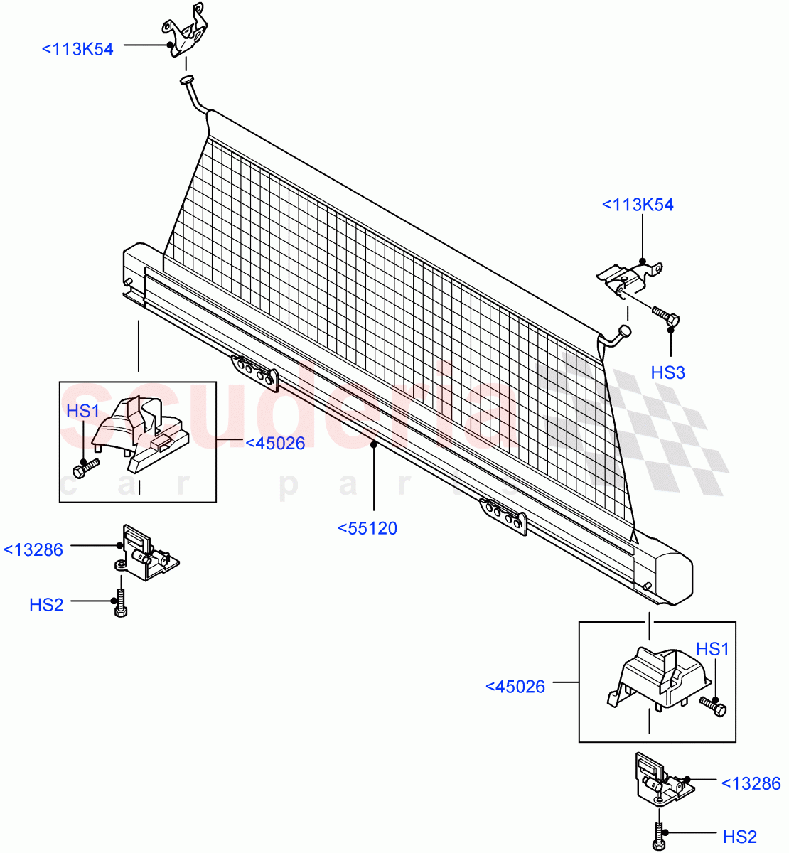 Load Compartment Trim(Less Armoured,With Load Retention Net)((V)FROMAA000001) of Land Rover Land Rover Range Rover (2010-2012) [5.0 OHC SGDI NA V8 Petrol]