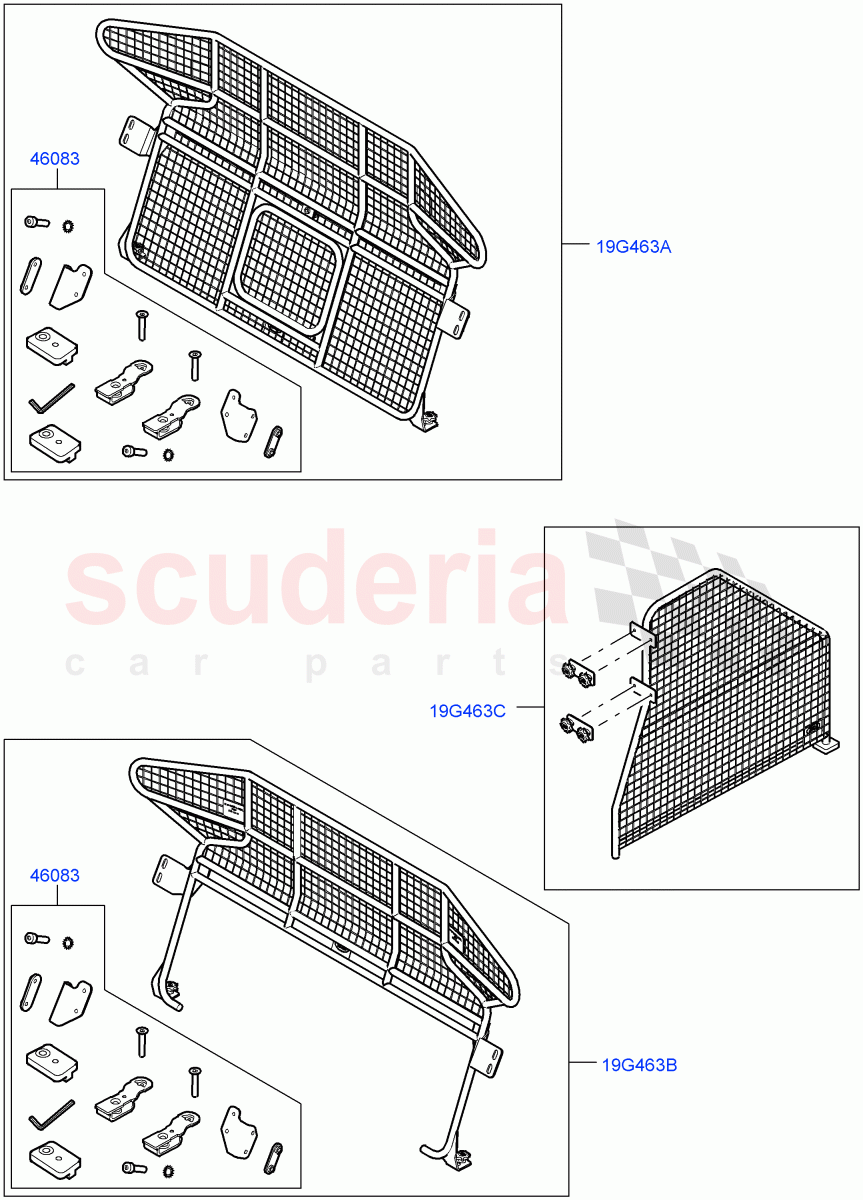 Cargo Barrier(Accessory) of Land Rover Land Rover Range Rover Sport (2014+) [3.0 Diesel 24V DOHC TC]