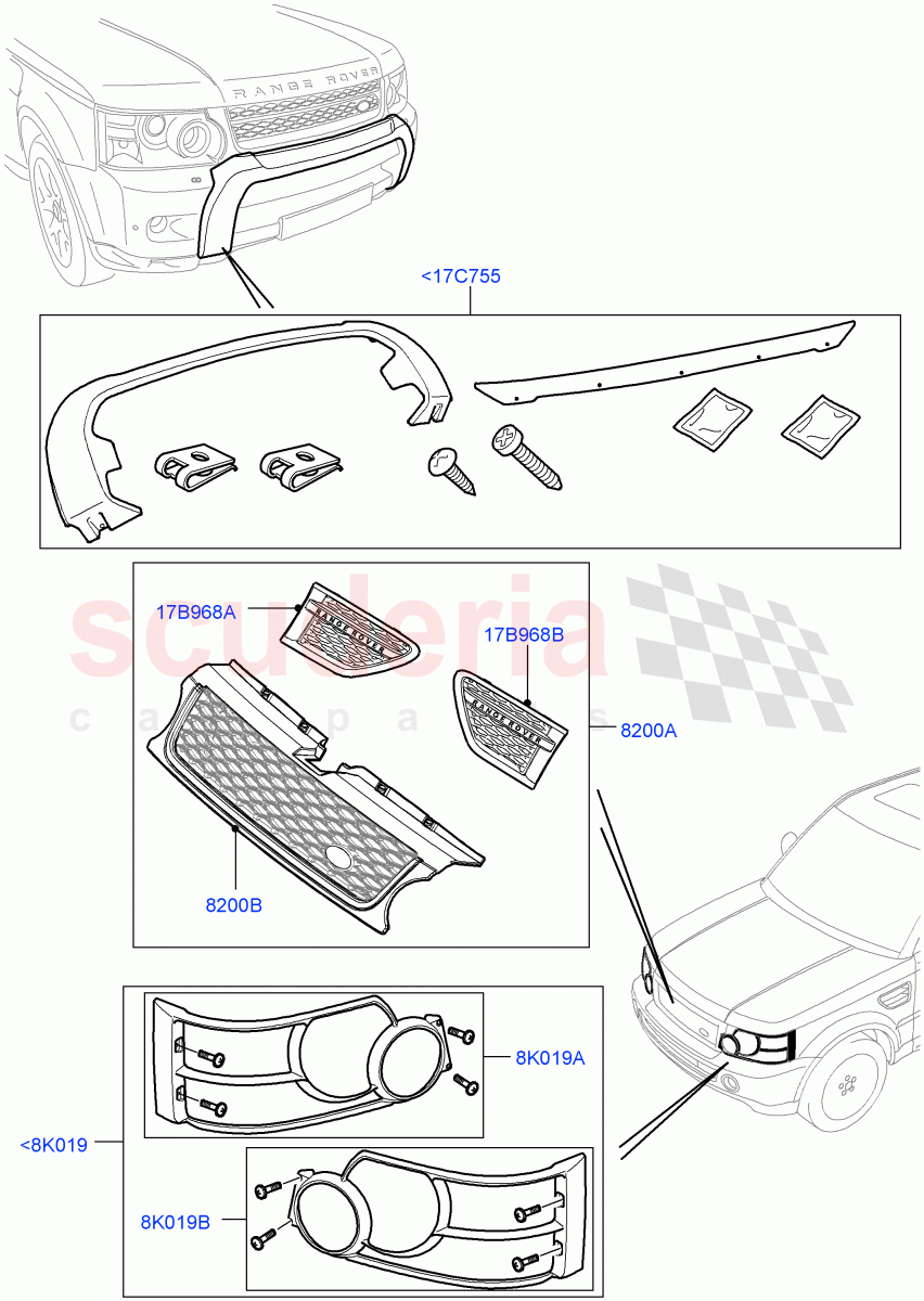 Body Dress Up Kits - Front(Accessory)((V)FROMAA000001) of Land Rover Land Rover Range Rover Sport (2010-2013) [3.0 Diesel 24V DOHC TC]