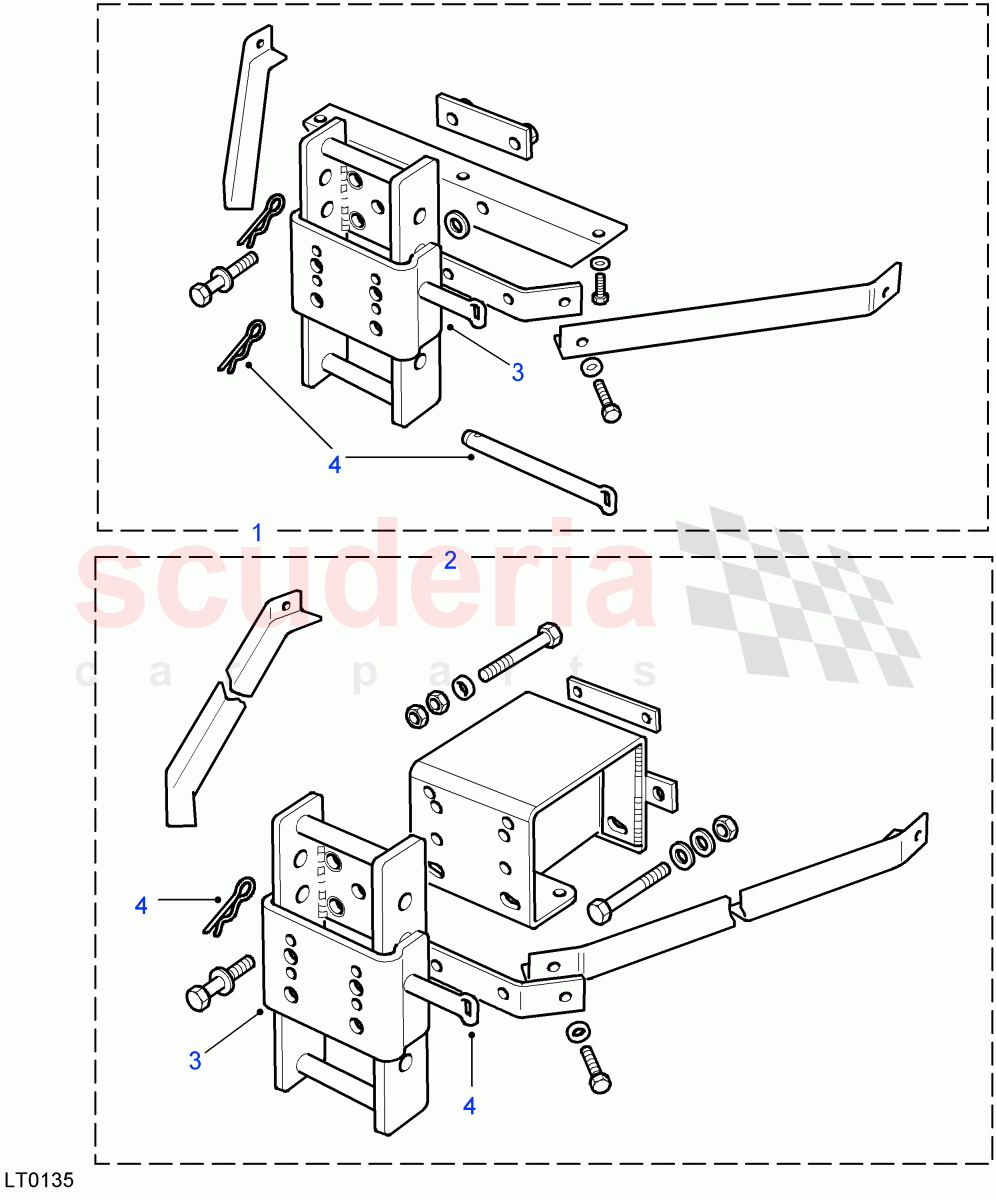 Towing Equipment-Adjustable Height Assembly ((V) FROM7A000001) of Land Rover Land Rover Defender (2007-2016)