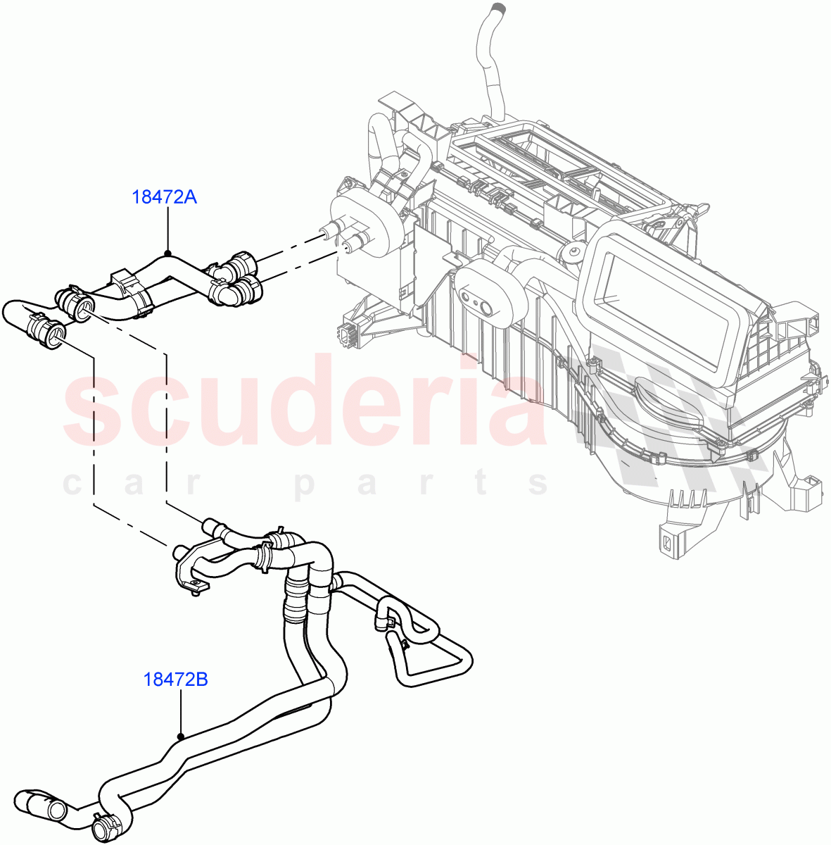 Heater Hoses(AJ Petrol 4.2 V8 Supercharged)((V)TO9A999999) of Land Rover Land Rover Range Rover Sport (2005-2009) [2.7 Diesel V6]