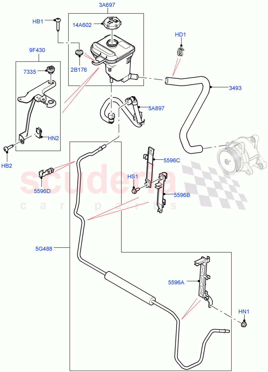 Active Anti-Roll Bar System (Reservoir, Cooler) (3.0L AJ20D6 Diesel High, Electronic Air Suspension With ACE, Sport Suspension w/ARC) ((V) FROMMA000001) of Land Rover Land Rover Range Rover Sport (2014+) [4.4 DOHC Diesel V8 DITC]