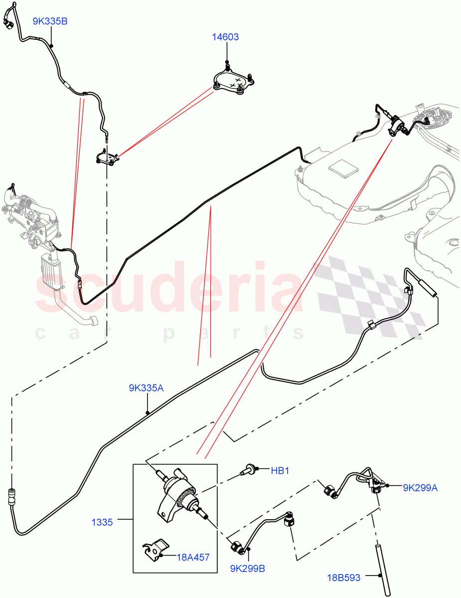 Auxiliary Fuel Fired Pre-Heater(Heater Fuel Supply)(With Fuel Fired Heater,Fuel Fired Heater With Park Heat,Fuel Heater W/Pk Heat With Remote)((V)FROMJA000001) of Land Rover Land Rover Range Rover (2012-2021) [3.0 DOHC GDI SC V6 Petrol]