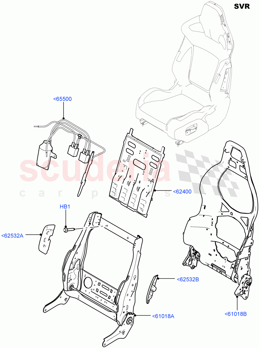 Front Seat Back(SVR Version,SVR)((V)FROMFA000001) of Land Rover Land Rover Range Rover Sport (2014+) [2.0 Turbo Diesel]