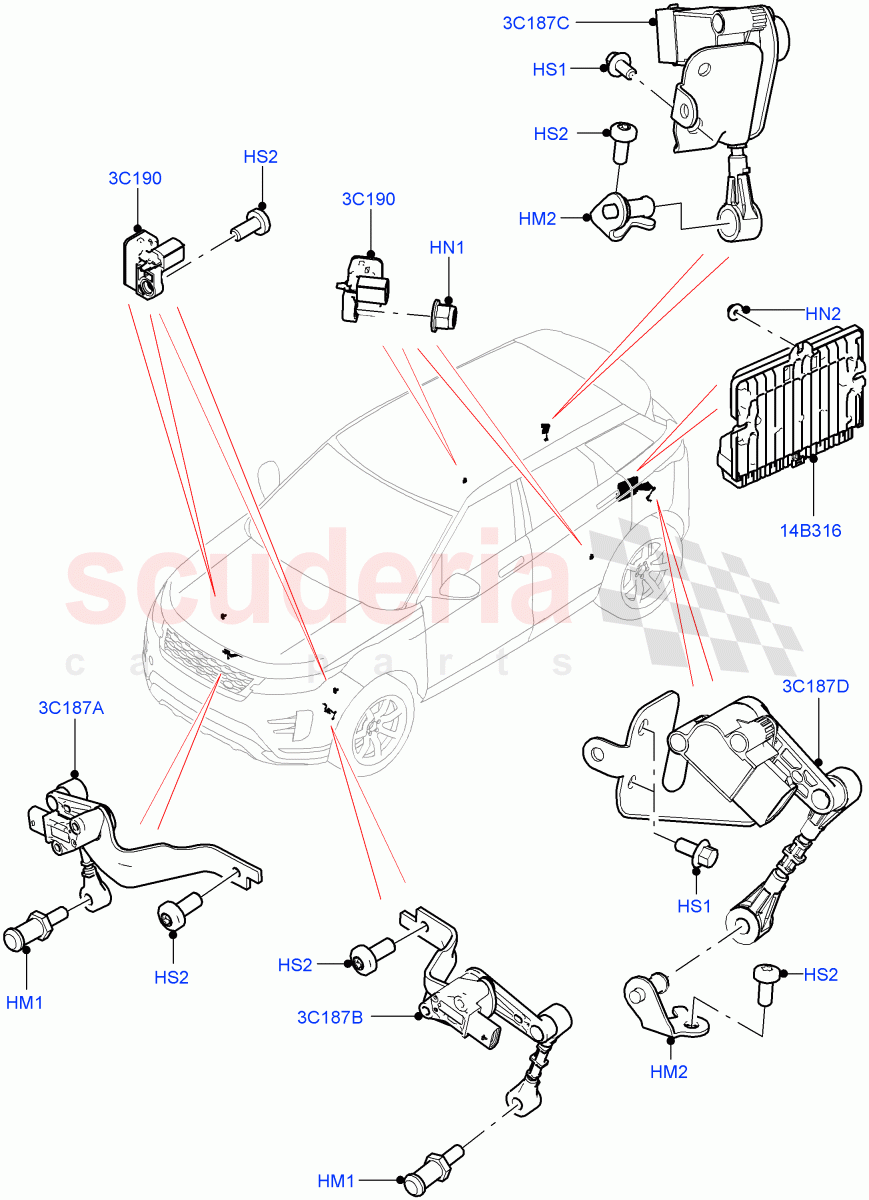 Height And Adaptive Damping Control (Changsu (China)) of Land Rover Land Rover Range Rover Evoque (2019+) [2.0 Turbo Petrol AJ200P]