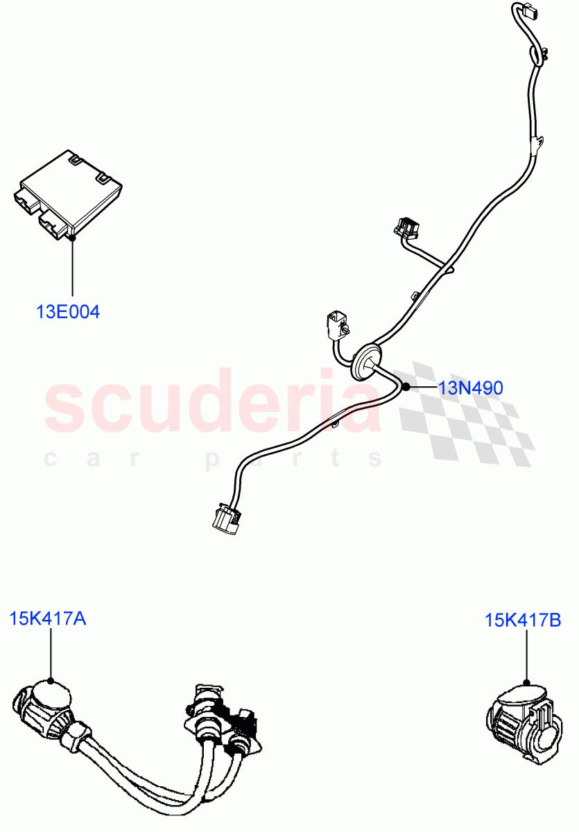 Towing Electrics(Accessory)(Itatiaia (Brazil)) of Land Rover Land Rover Range Rover Evoque (2019+) [2.0 Turbo Diesel AJ21D4]