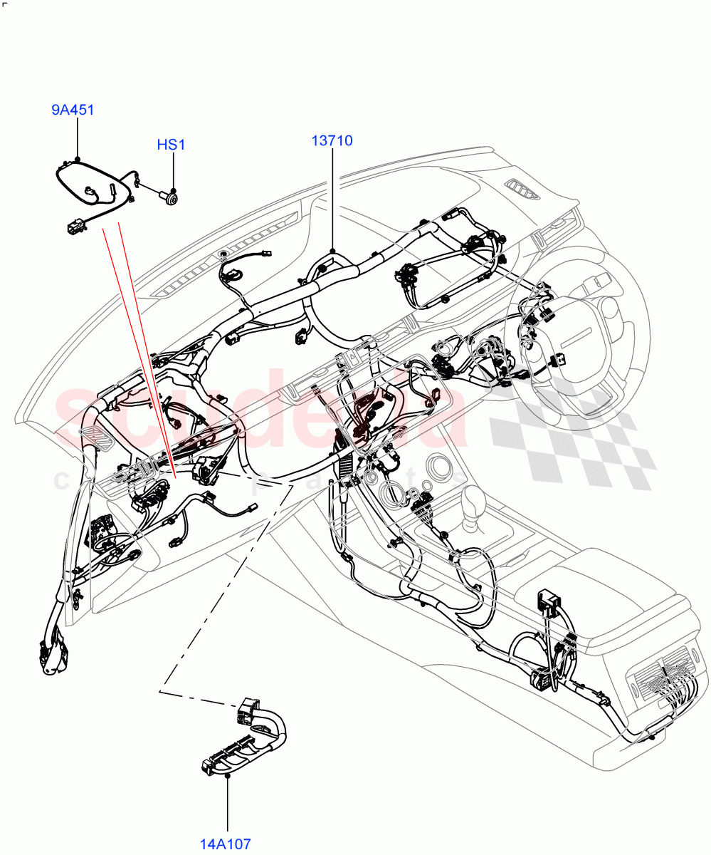 Facia Harness (Halewood (UK)) of Land Rover Land Rover Range Rover Evoque (2019+) [2.0 Turbo Diesel AJ21D4]