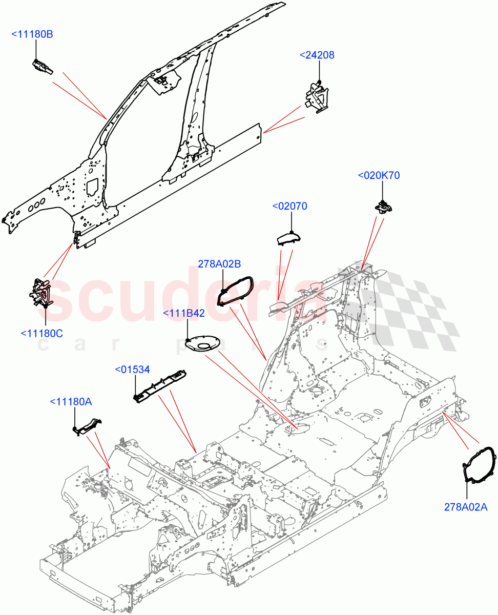 Insulators - Body of Land Rover Land Rover Defender (2020+) [2.0 Turbo Petrol AJ200P]