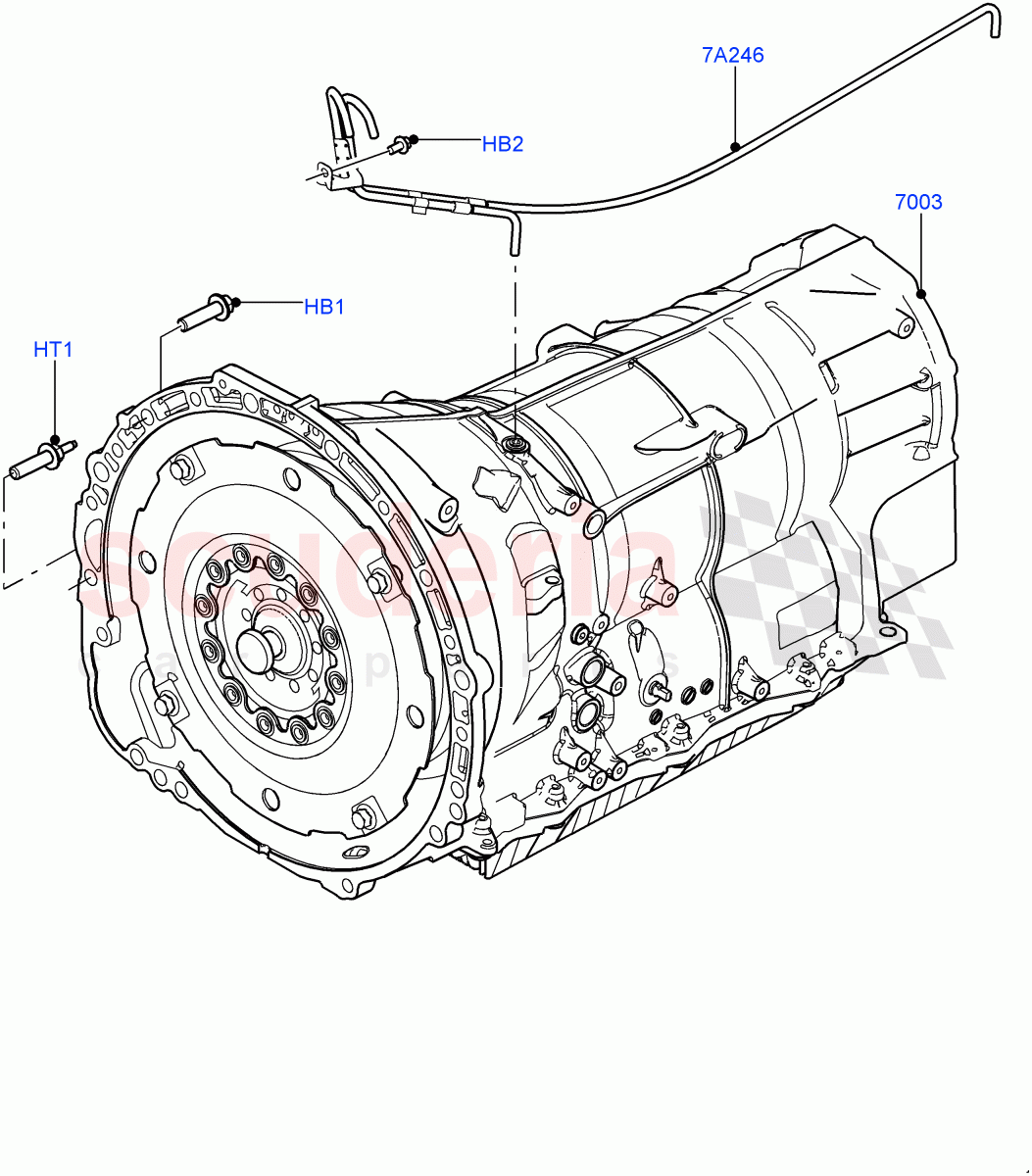 Auto Trans Assy & Speedometer Drive(4.4L DOHC DITC V8 Diesel,8 Speed Auto Trans ZF 8HP76)((V)FROMKA000001) of Land Rover Land Rover Range Rover (2012-2021) [3.0 Diesel 24V DOHC TC]