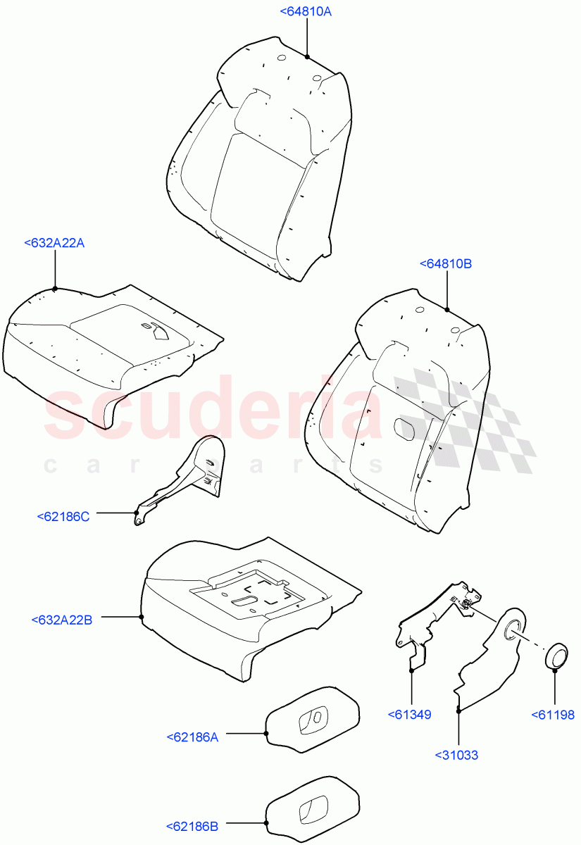 Front Seat Pads/Valances & Heating(Pads/Valances)(Manual Front Seat Adj Driver & Pass)((V)TOHA999999) of Land Rover Land Rover Range Rover Sport (2014+) [2.0 Turbo Diesel]