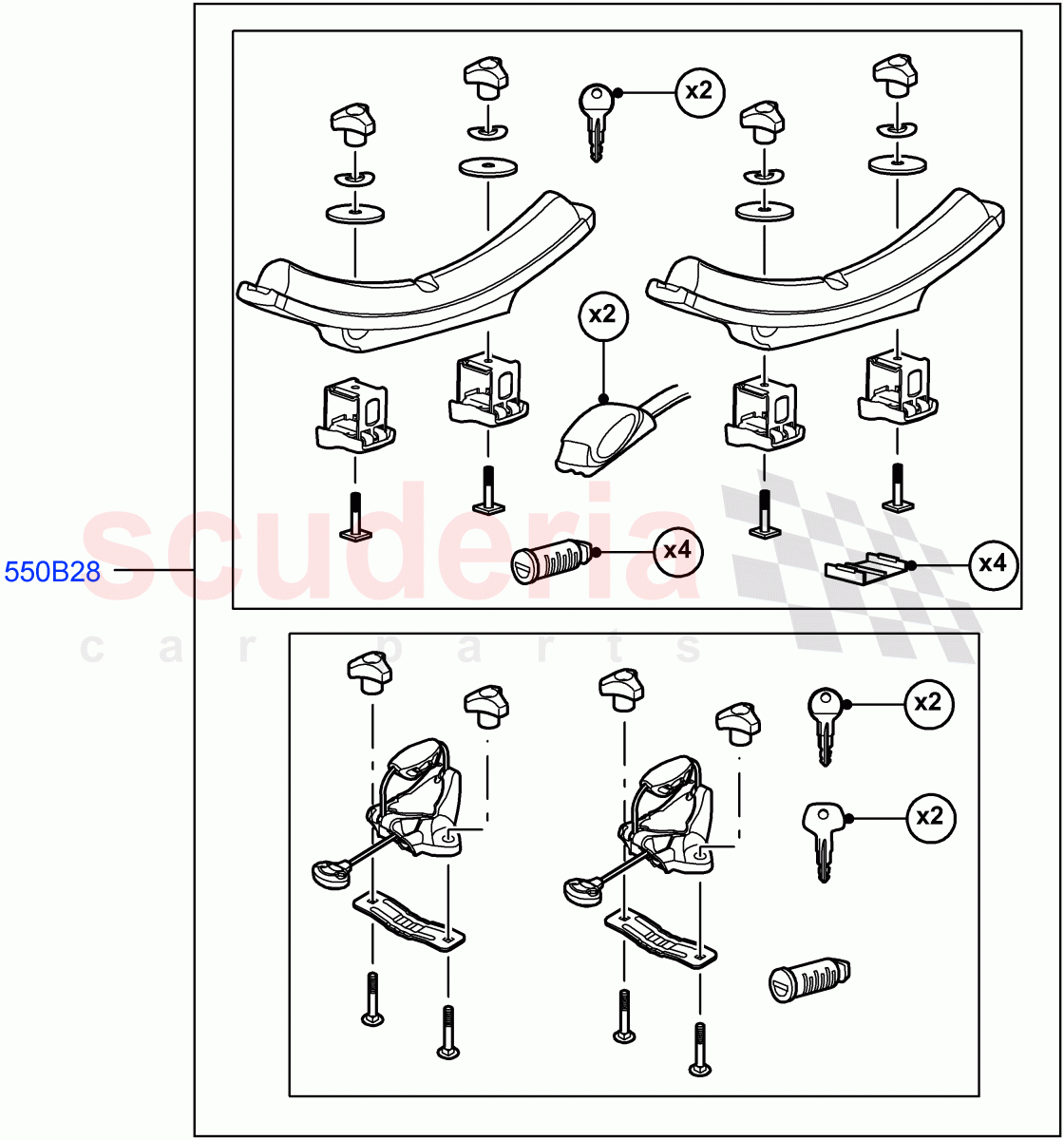 Carriers & Boxes (Canoe Carrier) of Land Rover Land Rover Range Rover (2022+) [4.4 V8 Turbo Petrol NC10]