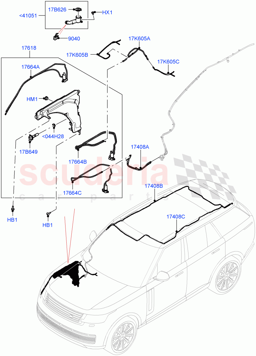 Windscreen Washer of Land Rover Land Rover Range Rover (2022+) [3.0 I6 Turbo Petrol AJ20P6]