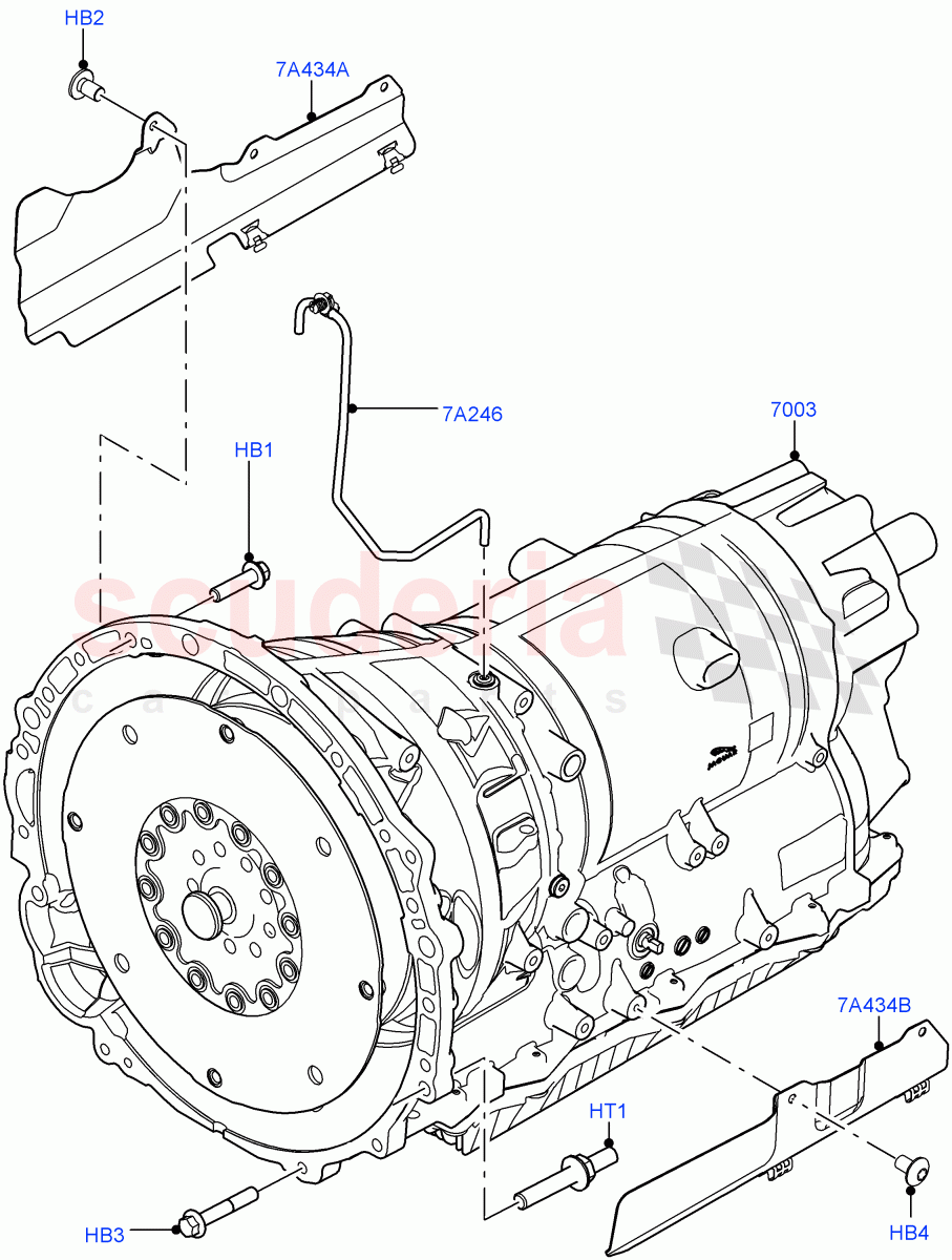 Auto Trans Assy & Speedometer Drive(3.0L DOHC GDI SC V6 PETROL,8 Speed Auto Trans ZF 8HP70 4WD) of Land Rover Land Rover Range Rover Velar (2017+) [3.0 I6 Turbo Diesel AJ20D6]