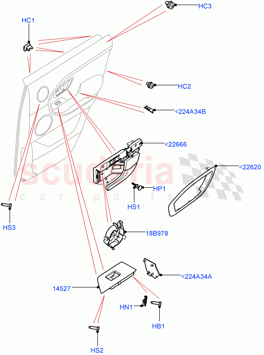 Rear Door Trim Installation (Changsu (China)) ((V) FROMEG000001) of Land Rover Land Rover Range Rover Evoque (2012-2018) [2.0 Turbo Petrol GTDI]