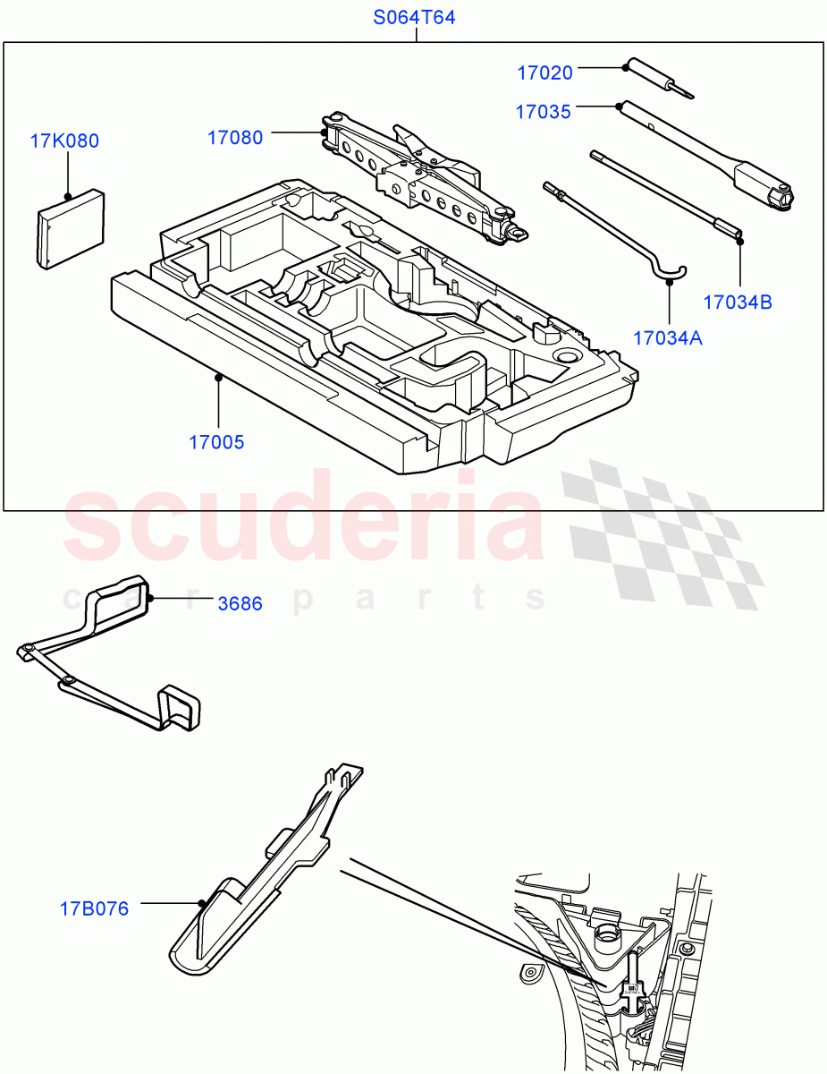 Tools ((V) FROMAA000001) of Land Rover Land Rover Range Rover Sport (2010-2013) [5.0 OHC SGDI NA V8 Petrol]