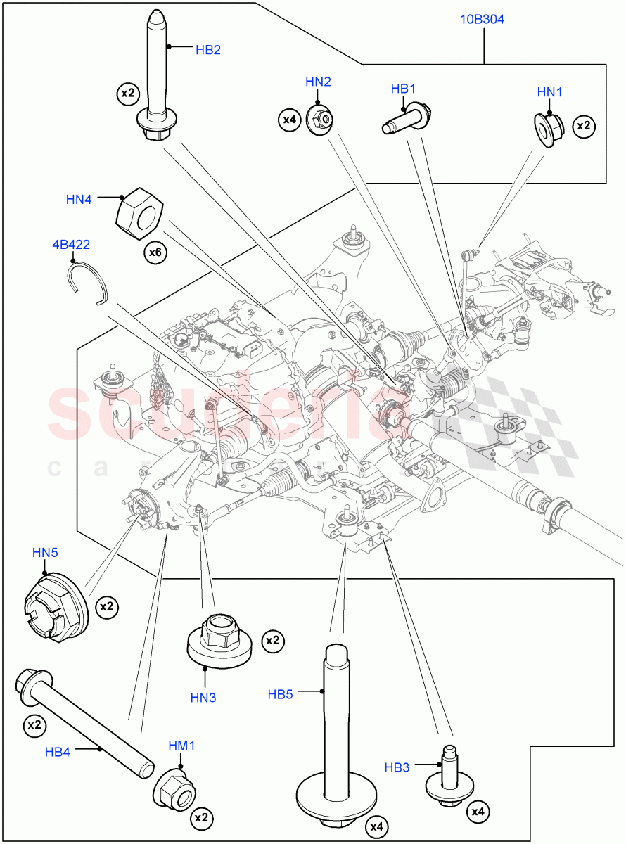 Transmission External Components (2.2L CR DI 16V Diesel, 9 Speed Auto AWD, Halewood (UK)) of Land Rover Land Rover Range Rover Evoque (2012-2018) [2.0 Turbo Petrol GTDI]