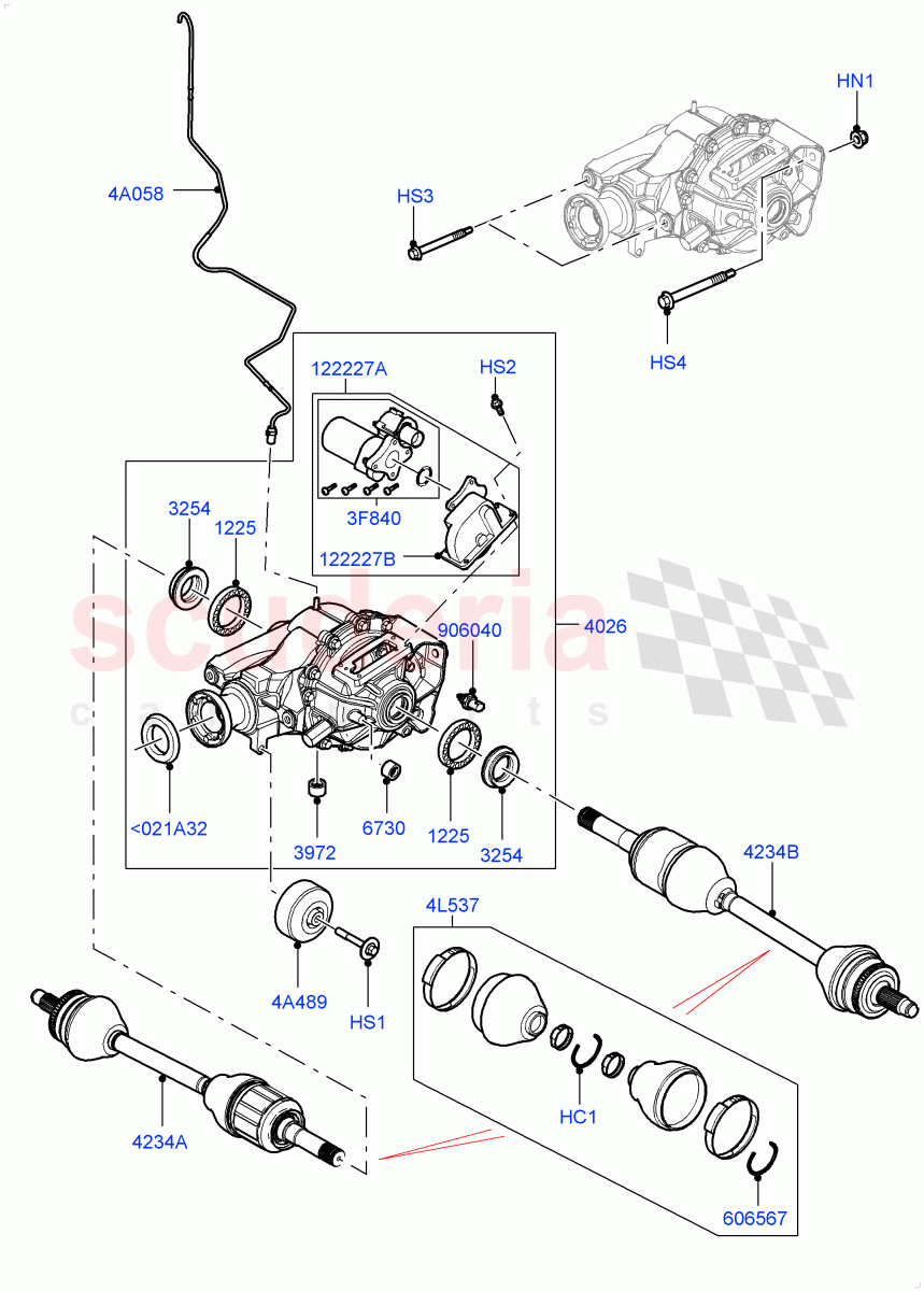 Rear Axle((V)FROMAA000001) of Land Rover Land Rover Range Rover (2010-2012) [5.0 OHC SGDI NA V8 Petrol]