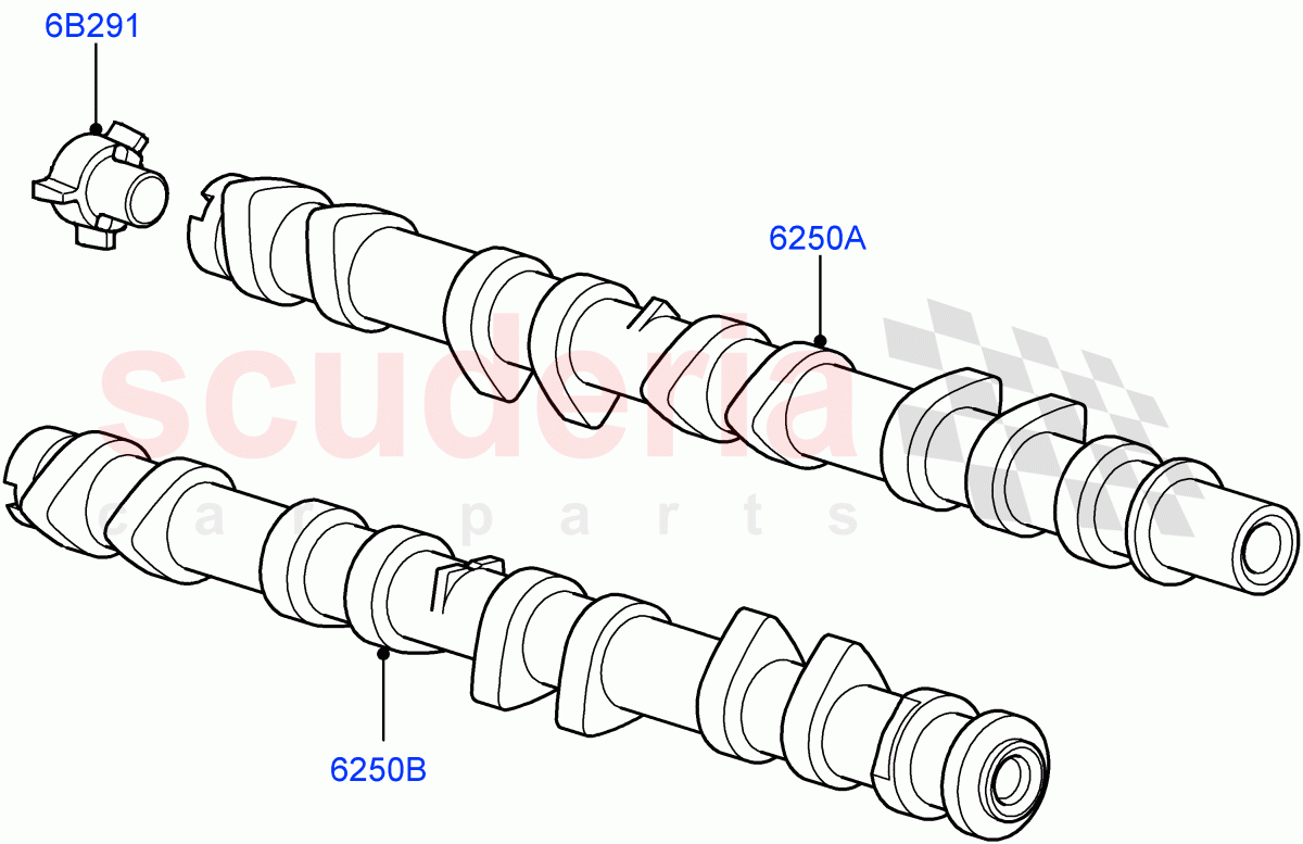 Camshaft (AJ Petrol 4.2 V8 Supercharged) of Land Rover Land Rover Range Rover Sport (2005-2009) [4.2 Petrol V8 Supercharged]